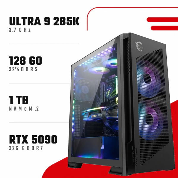 PC Gamer Intel Core Ultra 9 285K/RTX 5090 32GB/128GB DDR5/1TB SSD