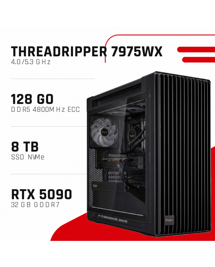 Station De Travail IA -AMD Ryzen Threadripper PRO 7975WX/RTX 5090 32GB - Station De Travail IA
