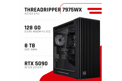 Station De Travail IA -AMD Ryzen Threadripper PRO 7975WX/RTX 5090 32GB - Station De Travail IA