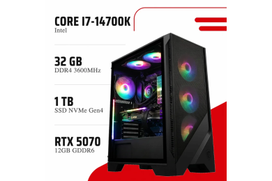 PC Gamer Core i7-14700K/RTX 5070 12GB/32GB DDR4/1TB SSD - STATION DE TRAVAIL - PC GAMER