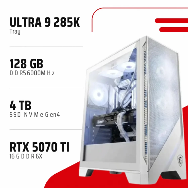 PC Gamer Ultra 9 285K/RTX 5070 Ti 16GB/128GB DDR5/4TB SSD - Pc Gamer Casa