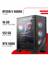 PC Gamer Ryzen 5 5600X RTX 5060- 16GB DDR4 -SSD 512GB - PC GAMER