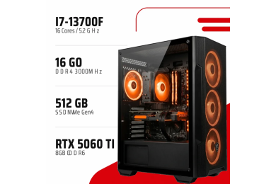 PC Gamer i7-13700F/RTX 5060 Ti 8GB/16GB DDR4/512GB SSD - PC GAMER CASA