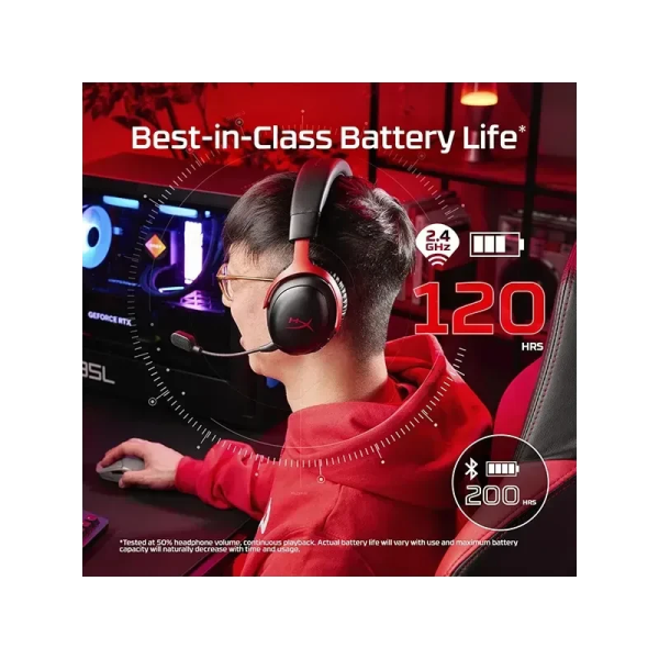 HyperX Cloud III S Wireless (noir/rouge) - Micro-casque
