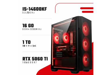 PC Gamer i5-14600KF/RTX 5060 Ti 16GB/16GB DDR4/1TB SSD - PC GAMER CASA