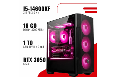 PC Gamer i5-14600KF/RTX 3050 6GB/16GB DDR4/1TB SSD