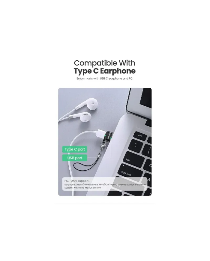 Adaptateur Ugreen USB-A Male vers USB-C Female