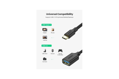 Adaptateur UGREEN USB-C vers USB 3.0 Femelle 15cm