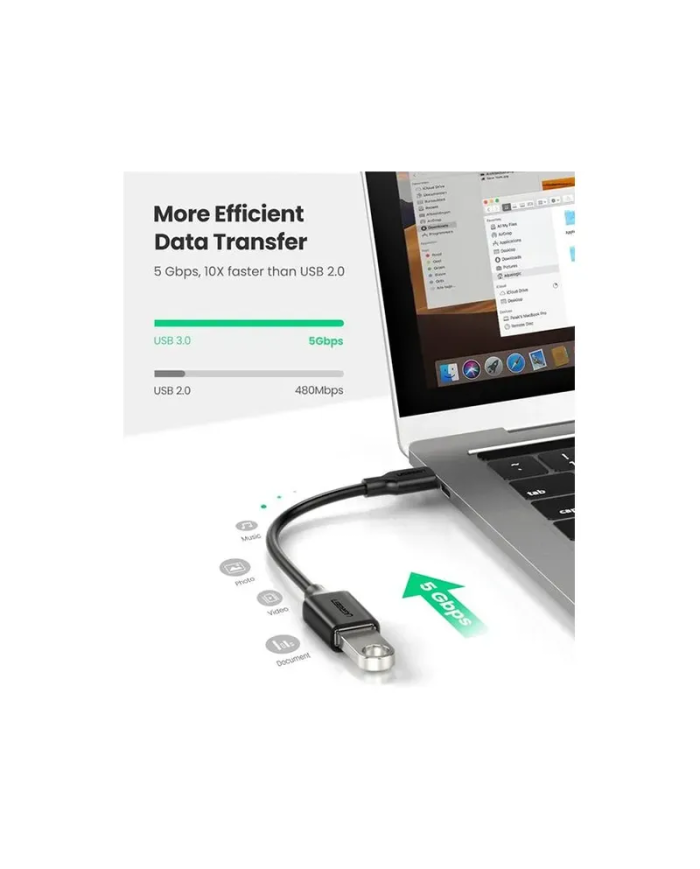 Adaptateur UGREEN USB-C vers USB 3.0 Femelle 15cm