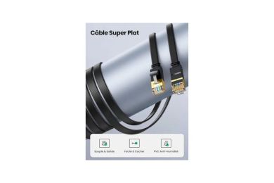Câble Ethernet Ugreen CAT7 Plat 3m RJ45