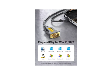 Adaptateur Ugreen USB 2.0 vers RS-232 DB9 Mâle 3 mètres