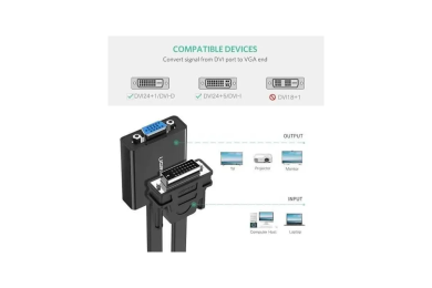 Adaptateur Ugreen DVI-D vers VGA 30cm - 1080p