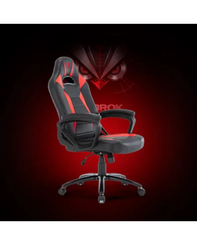 Hybrok Fighter - Chaise Gamer Ergonomique - Noir/Rouge
