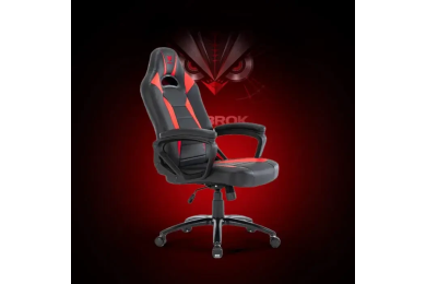 Hybrok Fighter - Chaise Gamer Ergonomique - Noir/Rouge