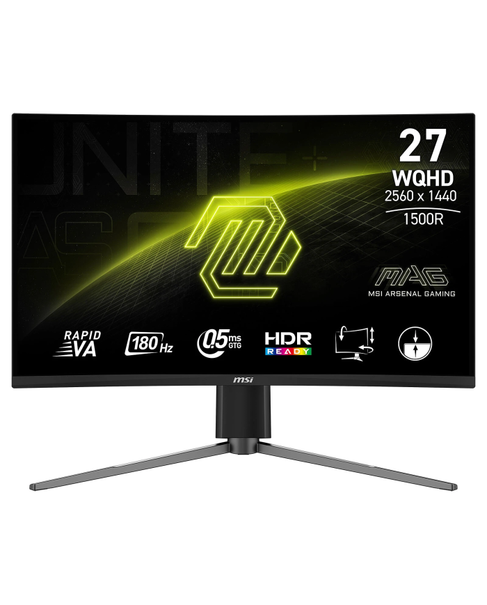 MSI MAG 27CQ6PF - 27" WQHD 180Hz Rapid VA 0.5ms
