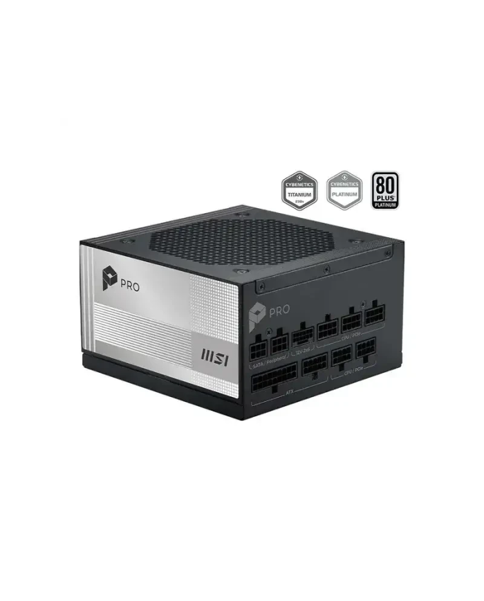 MSI PRO A850PL PCIE5 - 850W - 80+ Platinum - ATX 3.1