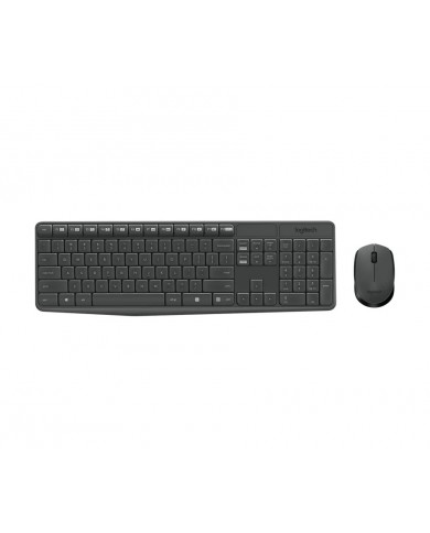 Logitech MK235 Wireless Keyboard and Mouse Combo - GREY