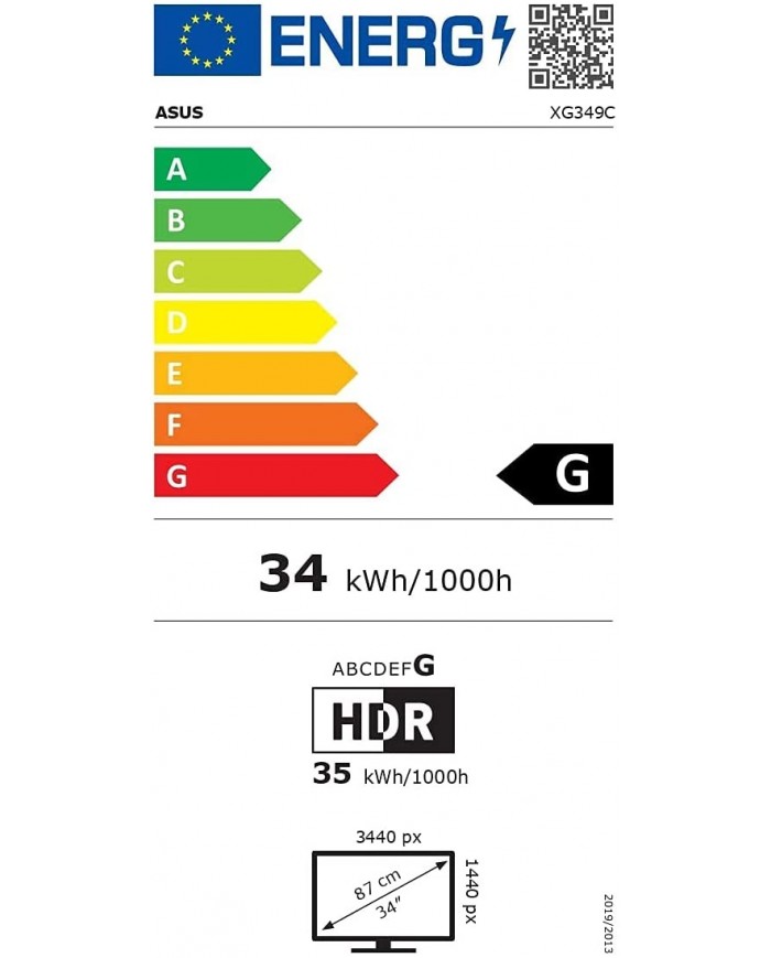 ROG Strix XG349C 34 POUCES UWQHD (3440 x 1440) overclockable 180Hz