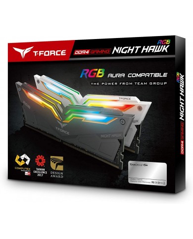 Team Group T-Force Nighthawk Noir RVB 16 Go (2X8 Go) 3600 MHz CL18