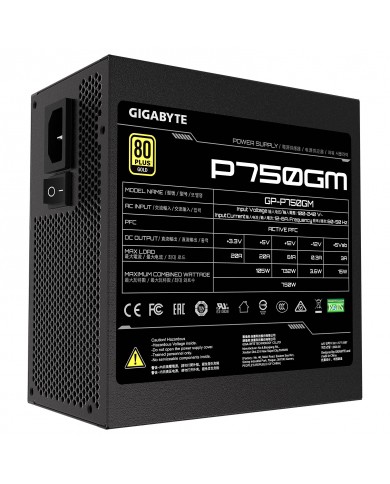 Gigabyte GP-P750GM Modulaire 80+ Gold Gigabyte GP-P750GM Modulaire 80+ Gold