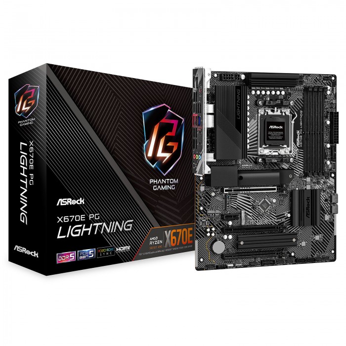 ASRock X670E PG Lightning AM5 DDR5 -  Carte mère ASRock X670 -  Pc Gamer Casa ASRock X670E PG Lightning AM5 DDR5 -  Carte mère ASRock X670 -  Pc Gamer Casa