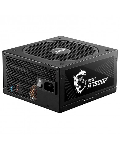 MSI MPG A750GF 100% MODULAIRE 750W ATX 12V - 80PLUS GOLD - Pc Gamer Casa