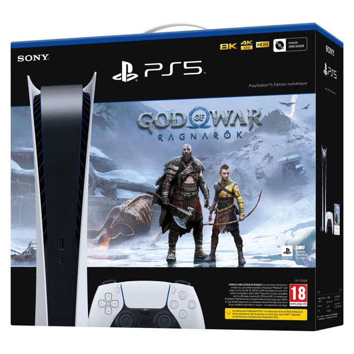 Sony PlayStation PS5 Digital Edition + God of War: Ragnarok - Pc Gamer Casa