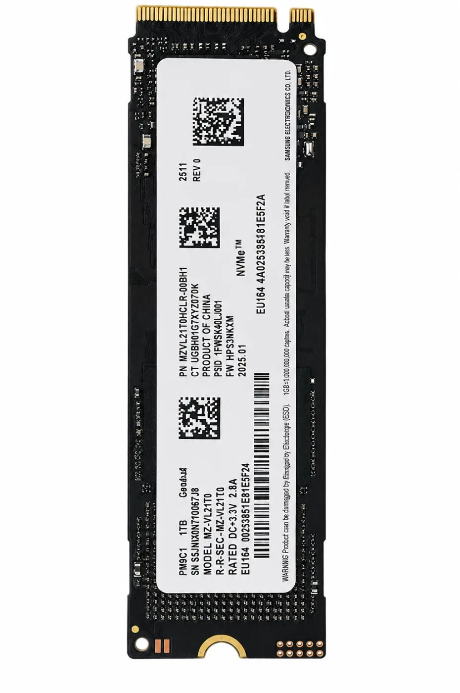 Stockage Samsung PM9C1 M.2 PCIe 4.0 NVMe 1TB