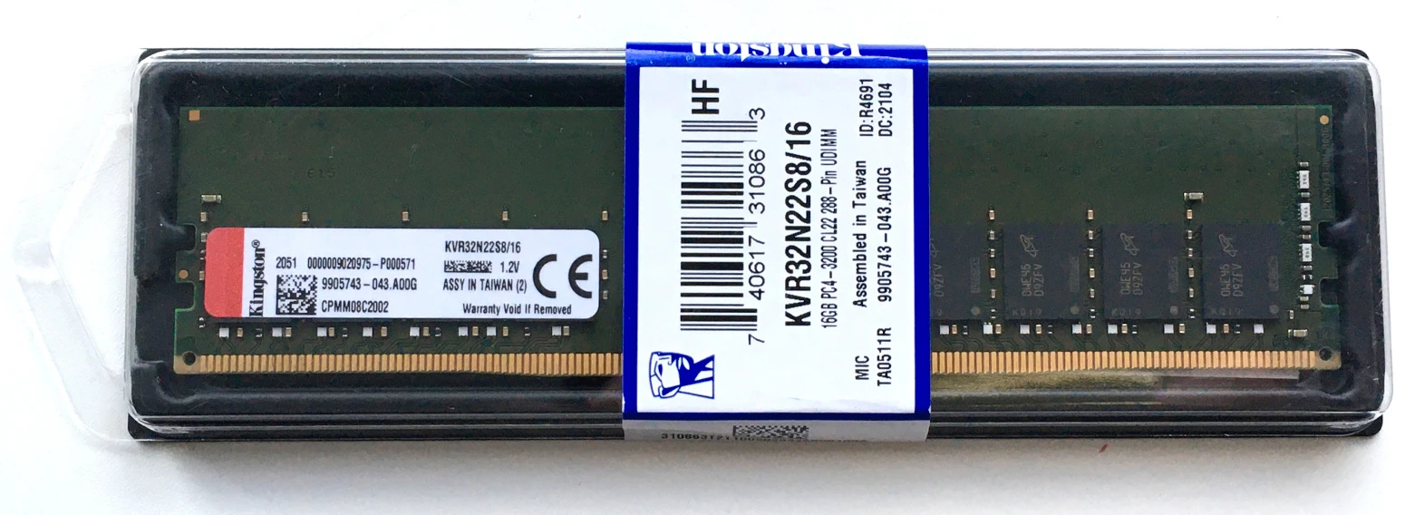 Mémoire RAM Kingston 8GB DDR4 3200MHz CL22 - Améliorez vos performances PC