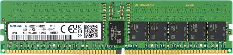 Mémoire RAM Samsung 32Go (1x32Go) DDR5 4800MHz RDIMM ECC (M321R4GA0BB0-CQK)